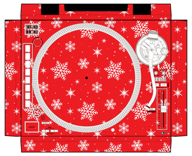 Reloop RP 8000 MK2 Skin X-MAS Red Snowflakes